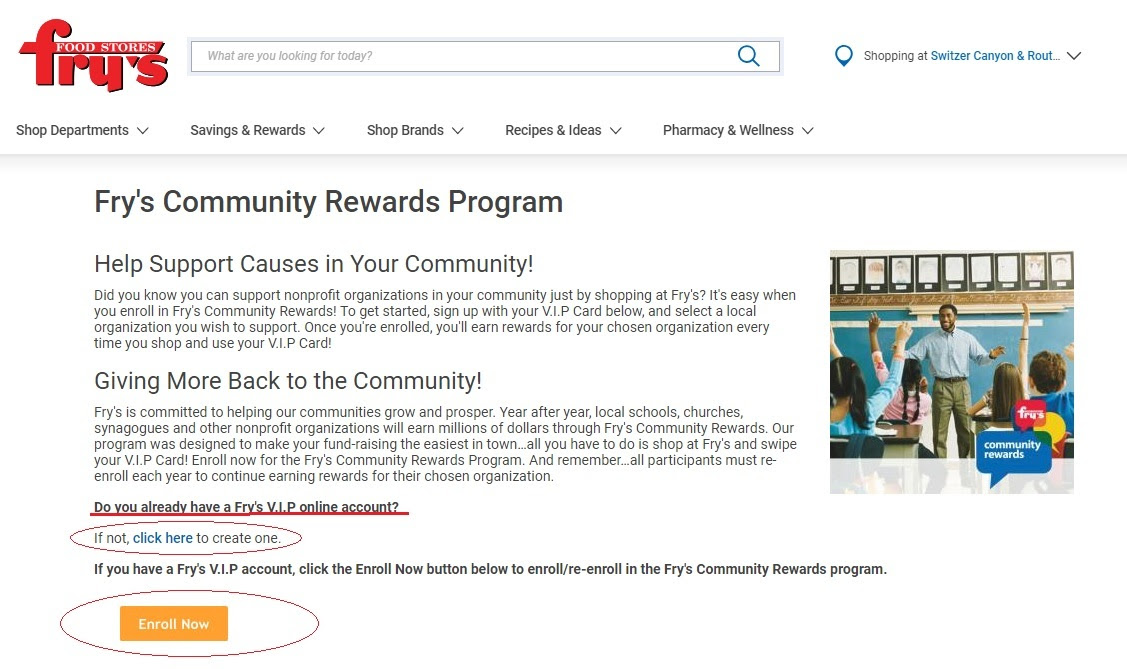 Community Rewards sign up pic