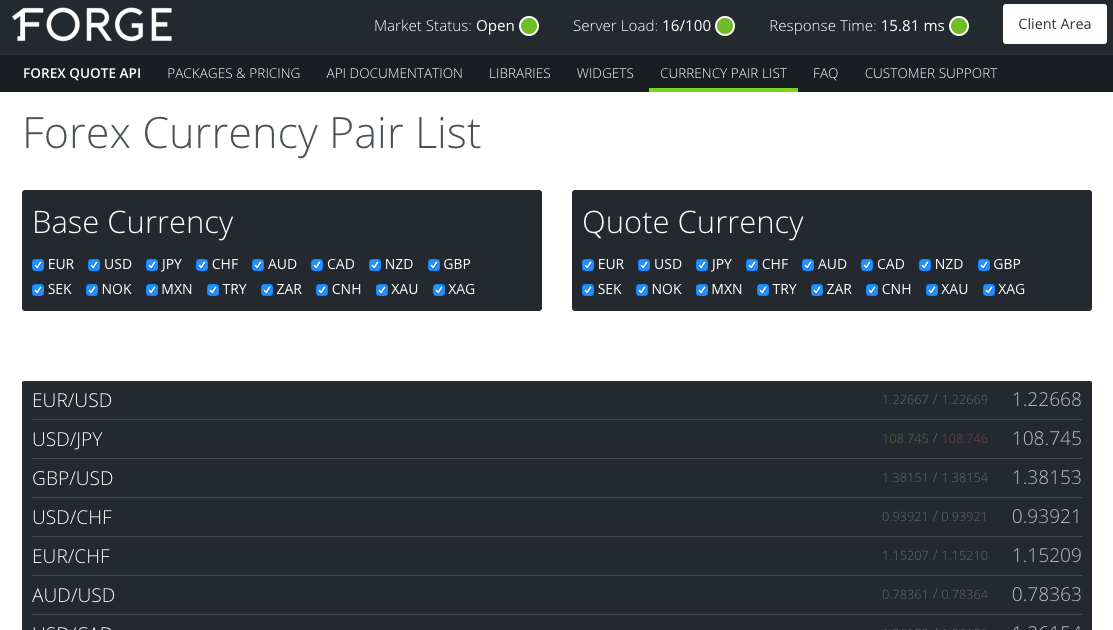 forex live free api