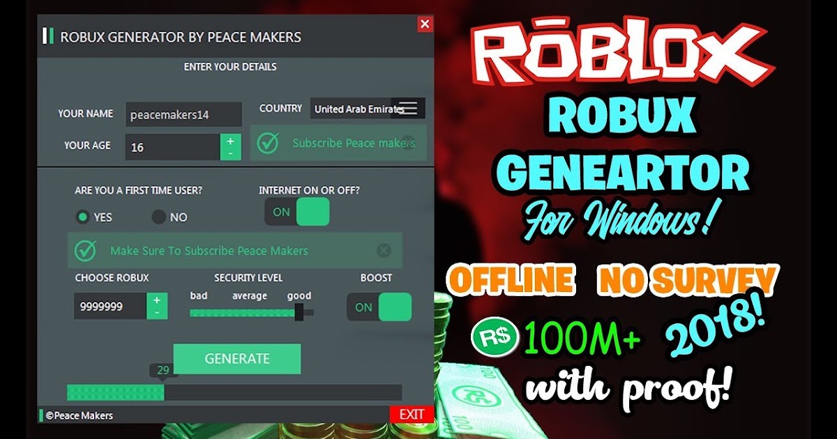 Robux Generator No Verification 2018 | Free Roblox ...