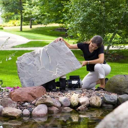 I've seen some people make a faux. Home Garden Outdoor Garden Well Pump Cover Protection Artificial Rock Enclosure Ground Decor Plumbing Fixtures