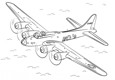 World war two black and white photos that are researched, colourised and provided with a. B 17 Flying Fortress Coloring Page Free Printable Coloring Pages