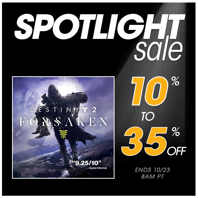 Destiny 2 Spotlight Sale
