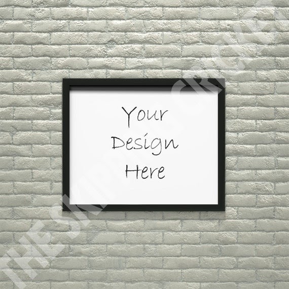 Download Free 8x10 16x20 24x30 Landscape Black Frame Mockup Brick ...