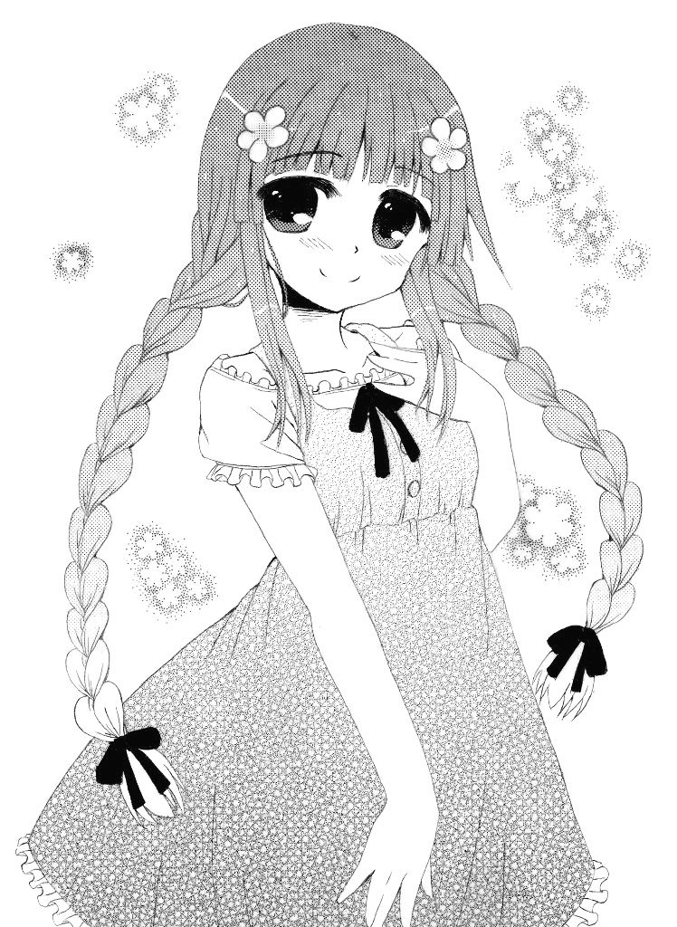 75 モノクロ 女の子 イラスト かわいい ただのディズニー画像