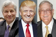 Jamie Dimon, Donald Trump, David Koch