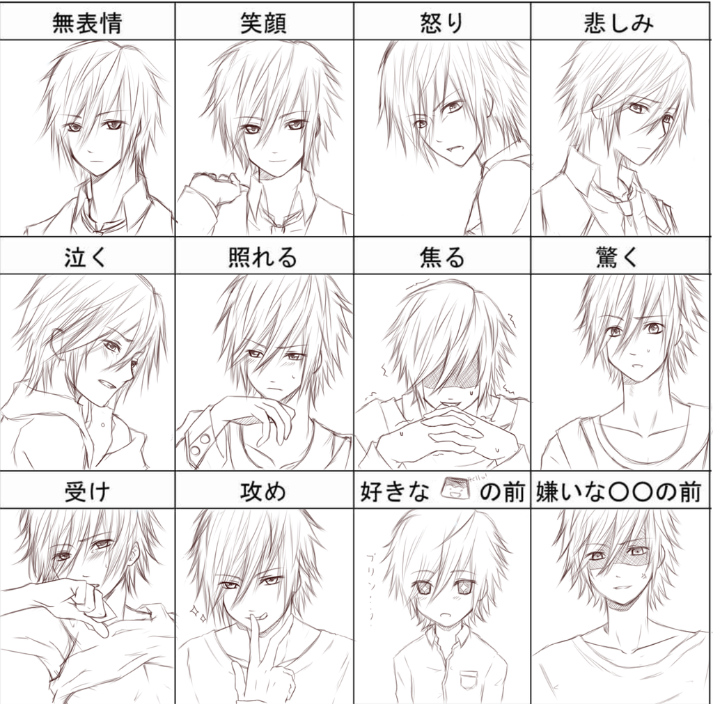  Anime Expressions Chart 