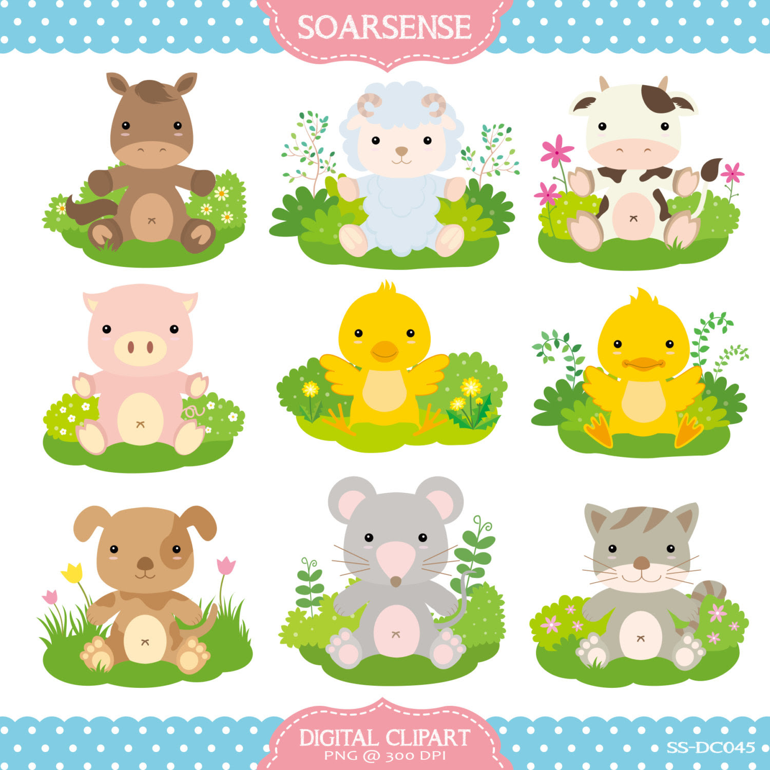 Cute Baby Animals Clipart Sahara