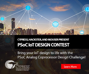 PSoC IoT Design Contest - Bring your IoT design to life with the PSoC Analog Coprocessor Design Challange