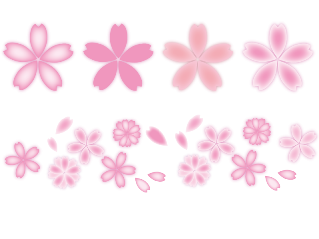 ぜいたく桜 イラスト 透過 日本のイラスト