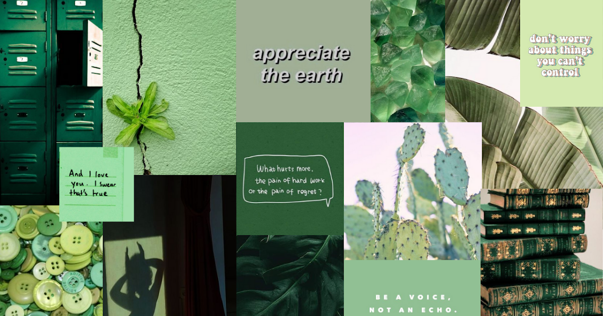 Green Aesthetic Wallpaper Computer Myrissakrenzler
