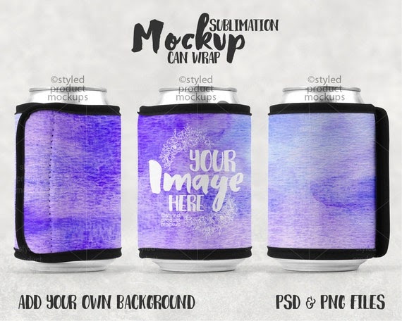 Download Dye Sublimation Can Wrap With Black Border Mockup Template| - Mockup PSD for Free Dye ...