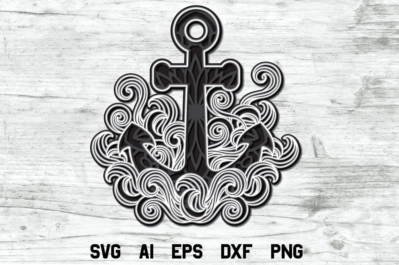 Download Layered Nautical 3D Mandala Svg - Free Layered SVG Files