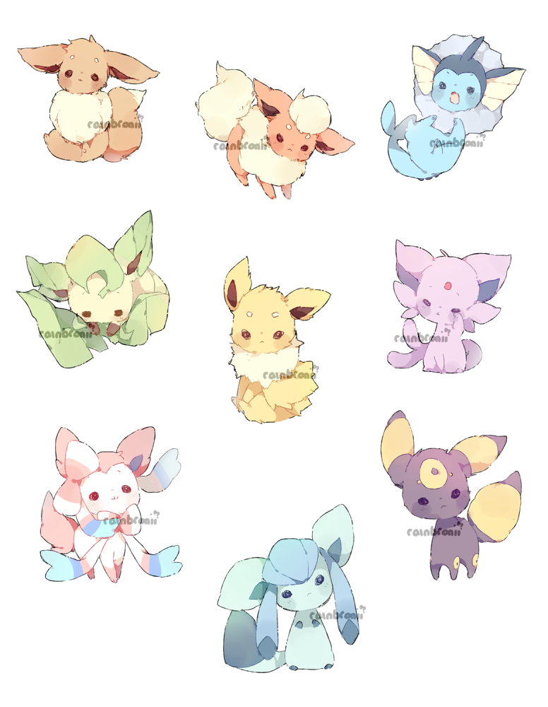 最新 可愛い ポケモン イーブイ 進化 イラスト 2133