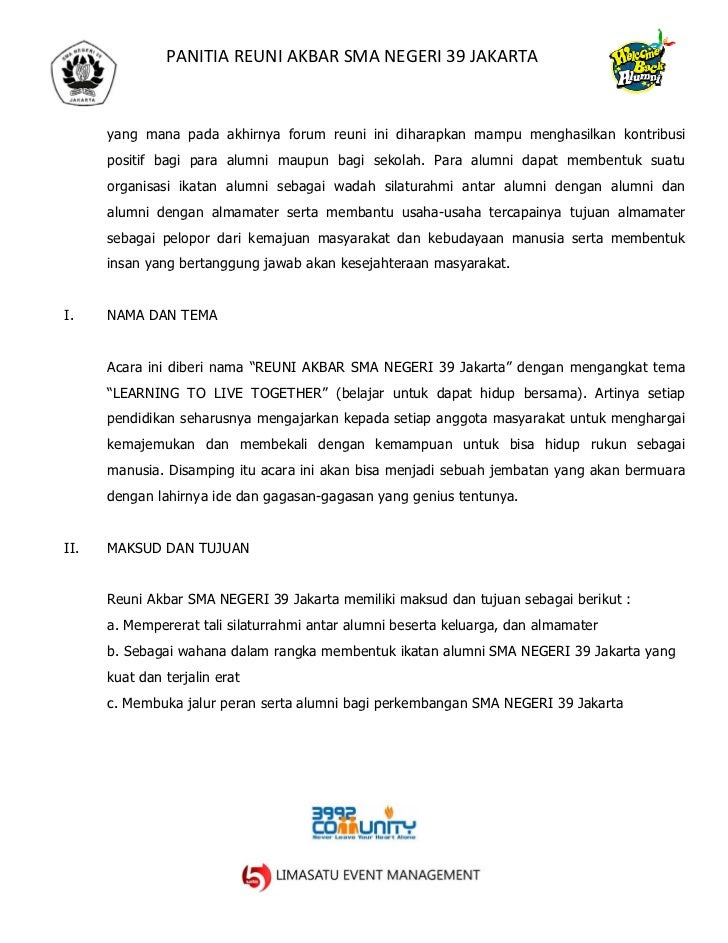 Contoh Proposal Reuni Akbar - Berita Jakarta