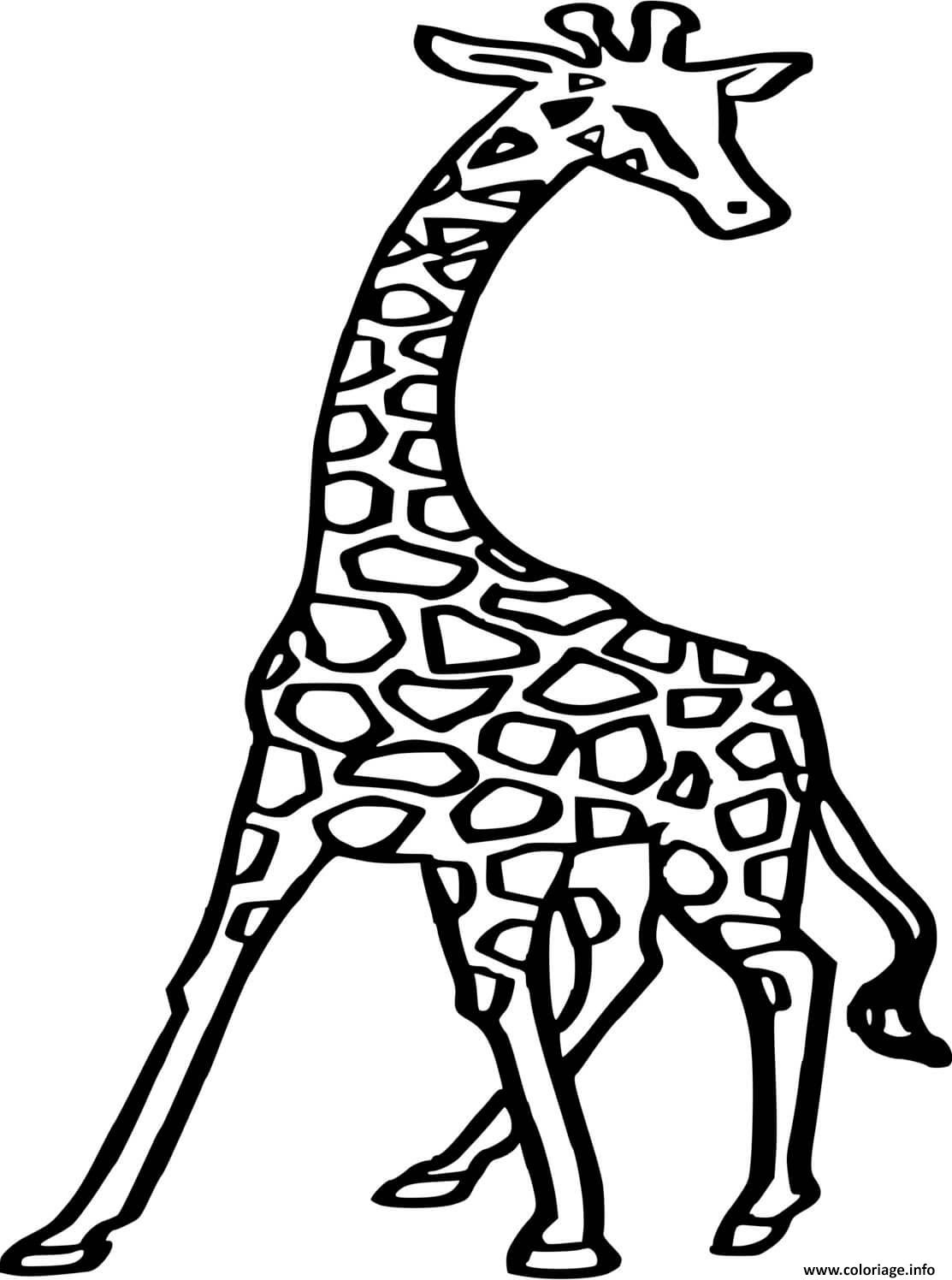 A toi de la colorier de la couleur que tu veux. Coloriage Une Girafe Jecolorie Com