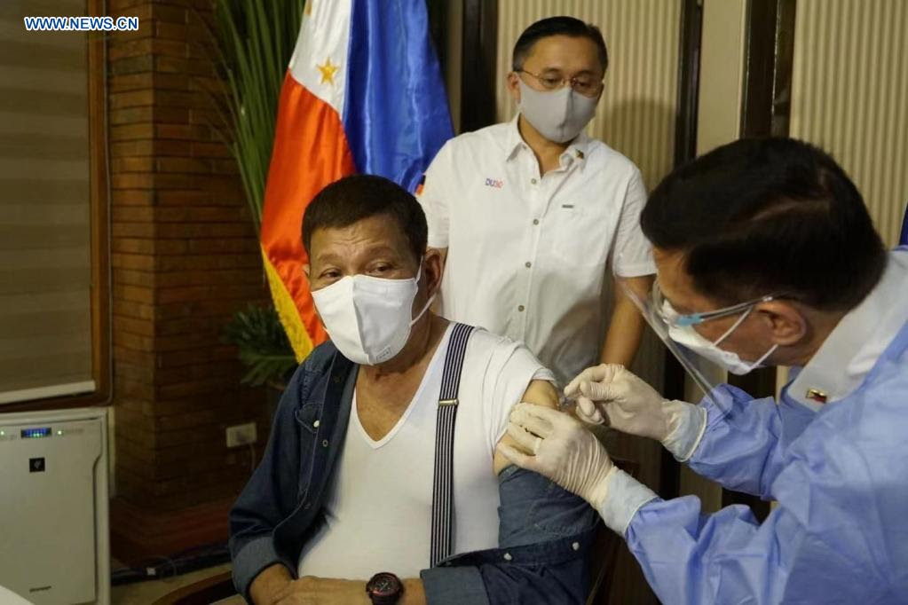 Latest vaccines variants trends totals data by zip milestones. Philippine President Duterte Receives China S Sinopharm Covid 19 Vaccine Xinhua English News Cn