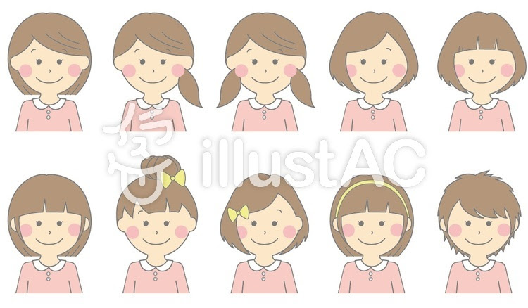 髪型 女の子 イラスト Manana Bolkvadze