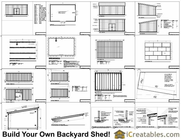 16x20 garden shed plan - shedplans.org