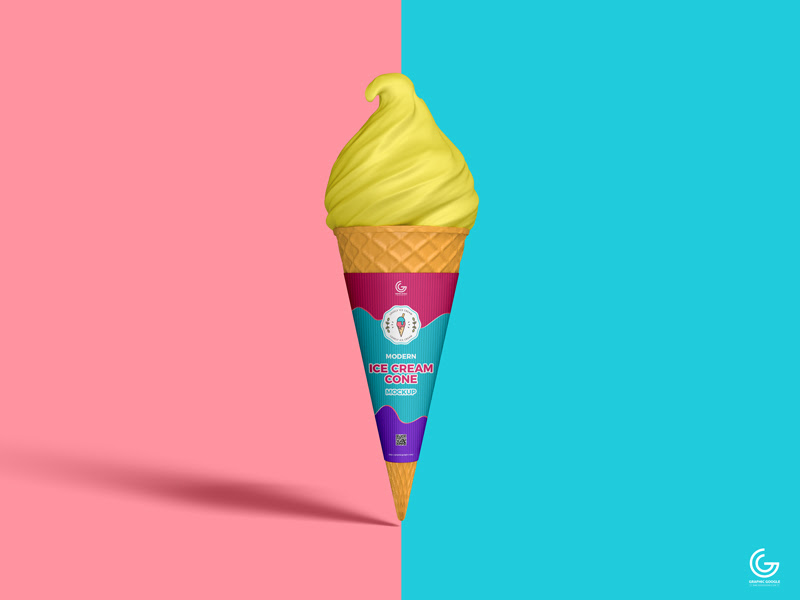 Download Free Modern Ice Cream Cone Mockup Graphic Google Tasty Graphic Designs Collectiongraphic Google Tasty Graphic Designs Collection