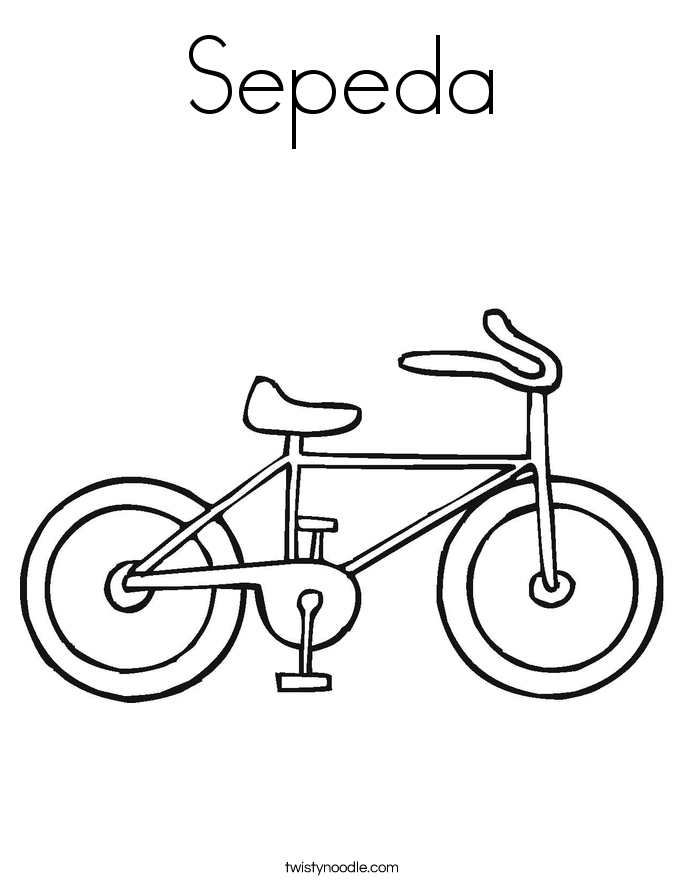 Gambar Sepeda Motor Kartun Hitam Putih