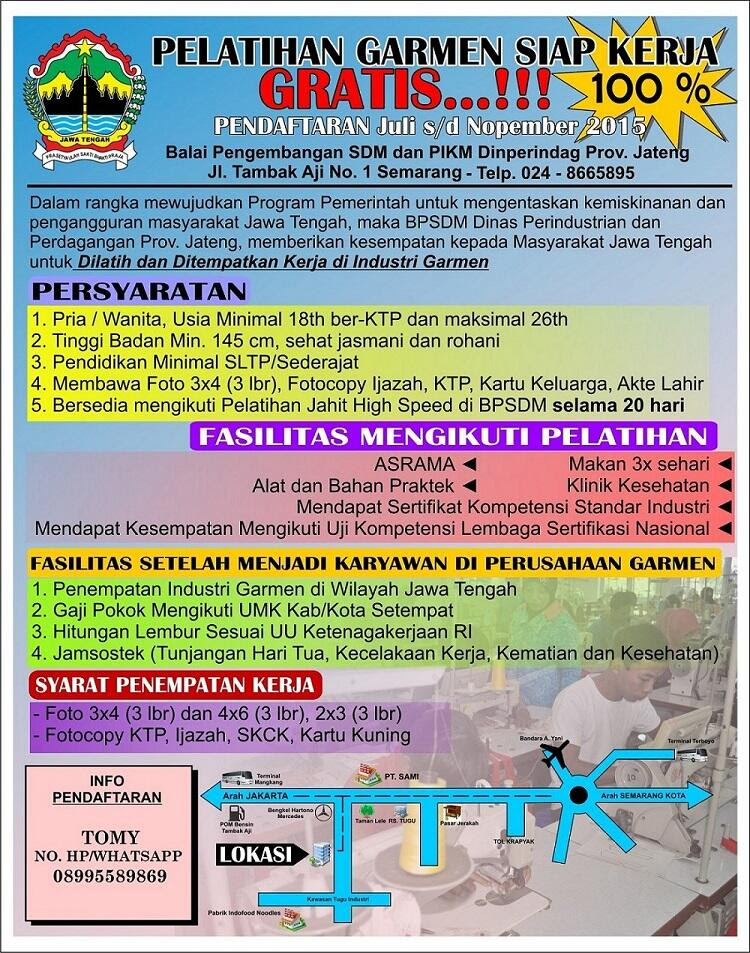Gaji umr di semarang cari di antara 15.400+ lowongan kerja terbaru pekerjaan penuh waktu, sementara dan paruh waktu langganan informasi lowongan kerja cepat & gratis pemberi kerja terbaik di semarang kerja: Dinperindag Prov Jawa Tengah Membuka Kesempatan Kerja Di Bidang Industri Garment Kaskus