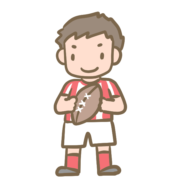 ユニークラグビー イラスト かわいい