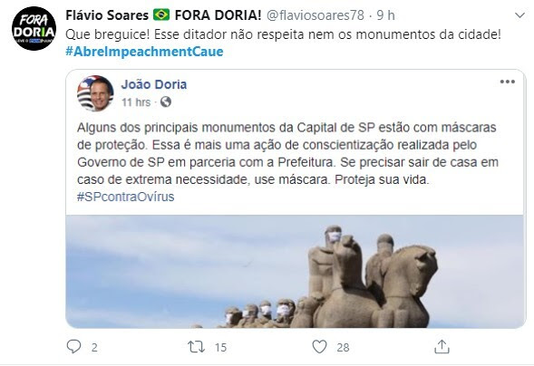 Mobilização em torno do impeachment de Doria teve destaque no Twitter