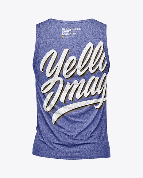 Download Melange Mens Loose Fit Sleeveless Shirt Jersey Mockup PSD ...