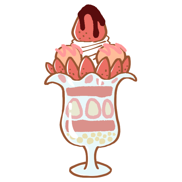イラスト パフェ イラスト パフェグラス