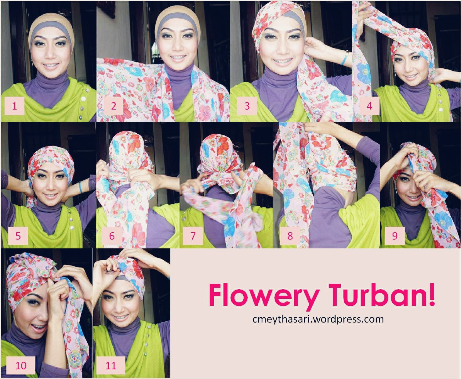 16 Tutorial Jilbab Paris Gaya Turban Tutorial Hijab Terbaru