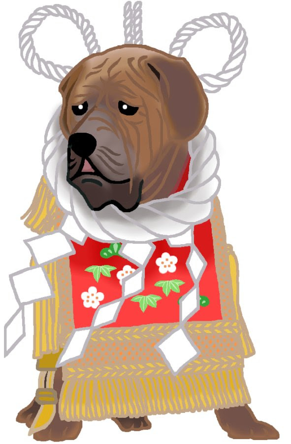 かわいい動物画像 エレガント土佐犬 イラスト かわいい