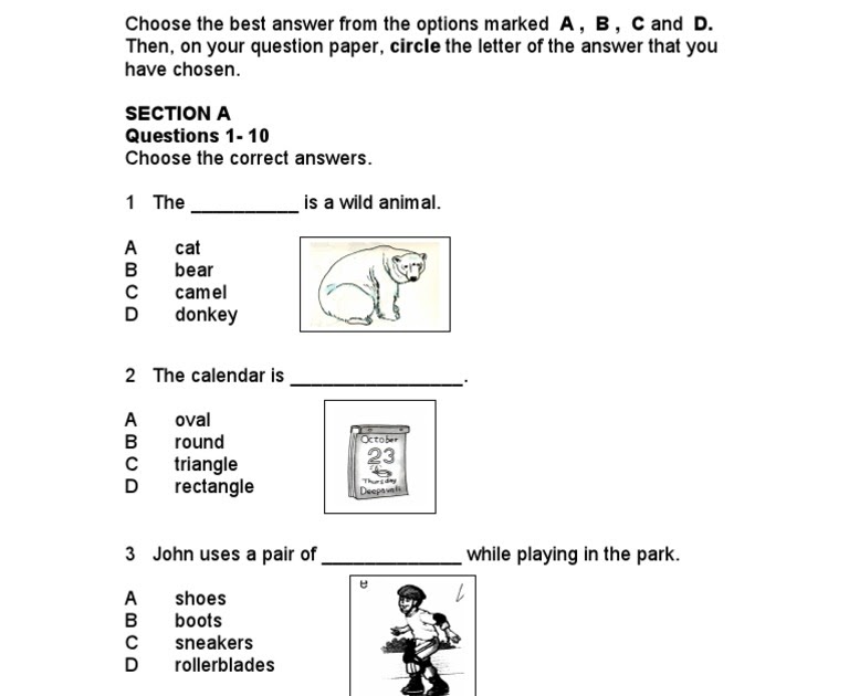 Contoh Soalan Bahasa Inggeris Kertas 1 Tingkatan 5 