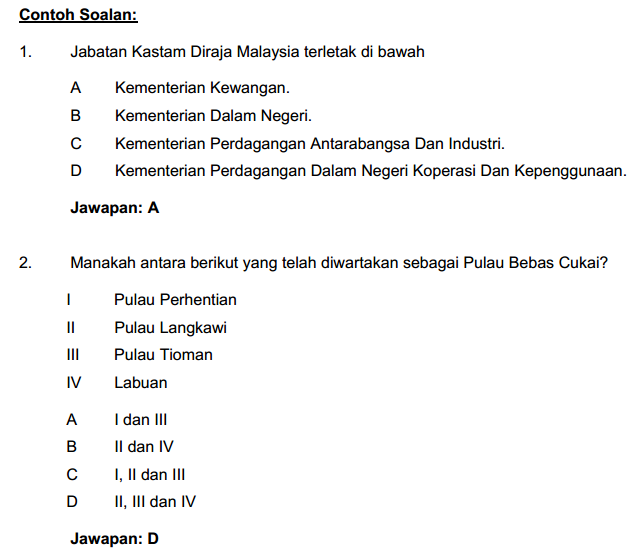 Contoh Soalan Pengetahuan Am Mengenai Malaysia - Dirumahma