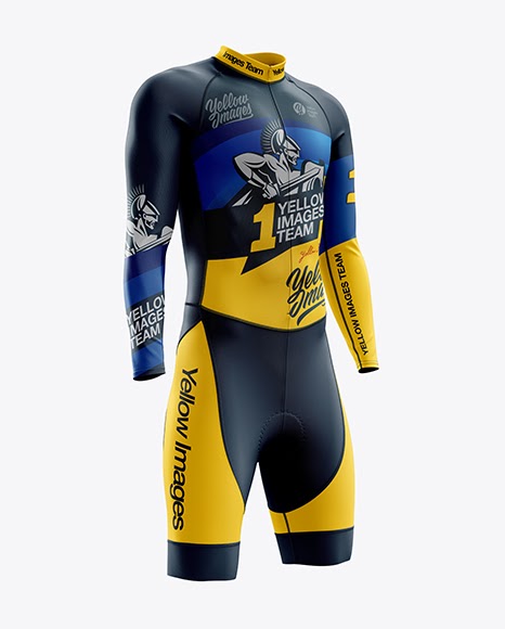 Download Men's Cycling Skinsuit LS mockup (Front View) - Men's ...