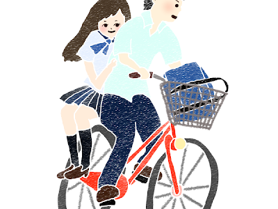 かわいいディズニー画像 自転車 二人乗り イラスト