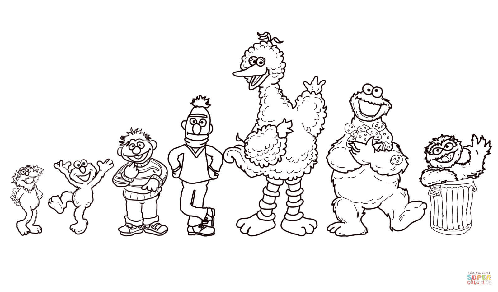 Search through 623,989 free printable colorings at getcolorings. Sesame Street Characters Coloring Page Free Printable Coloring Pages