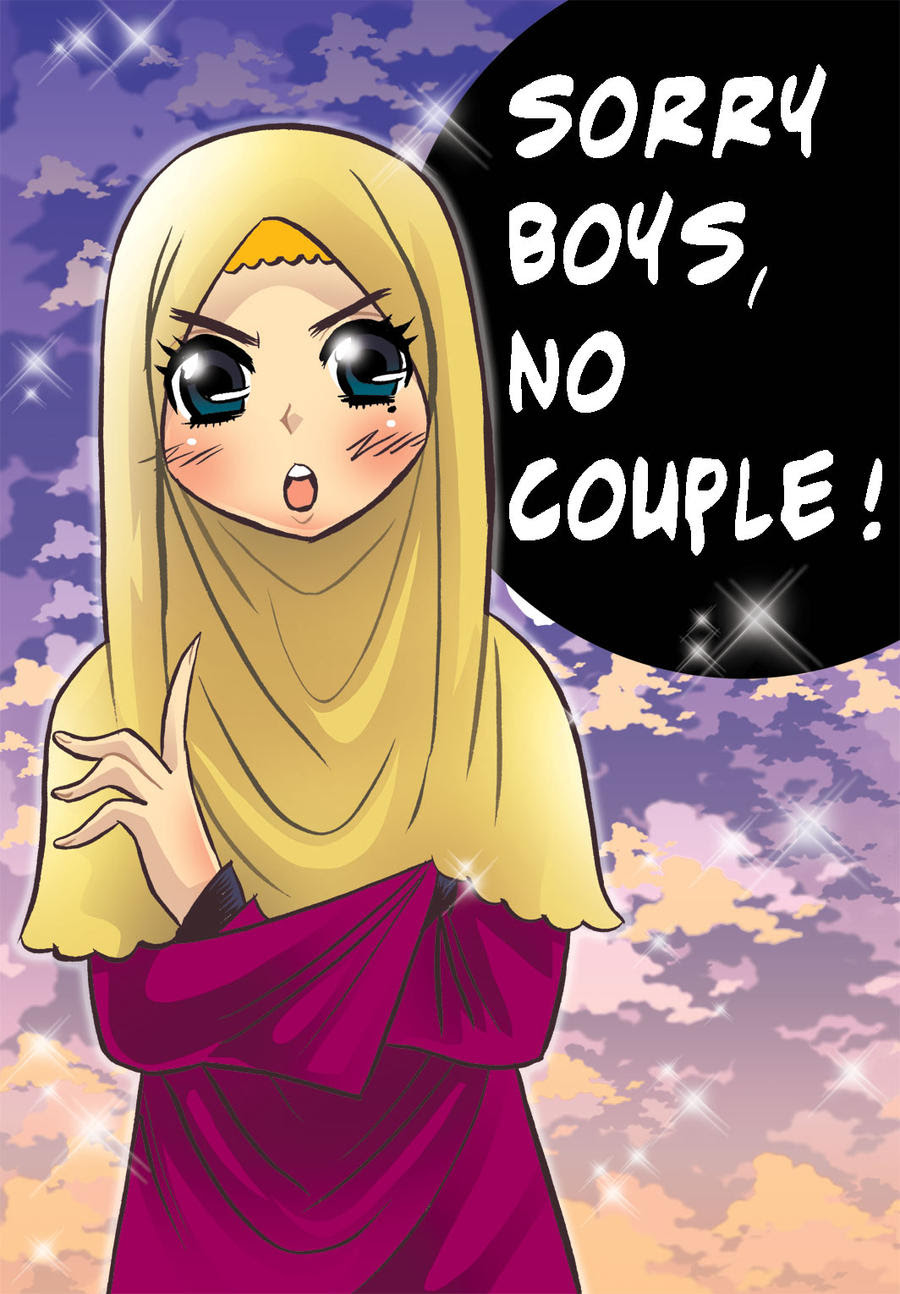 Gambar Kartun Muslimah Sweet Couple Kantor Meme