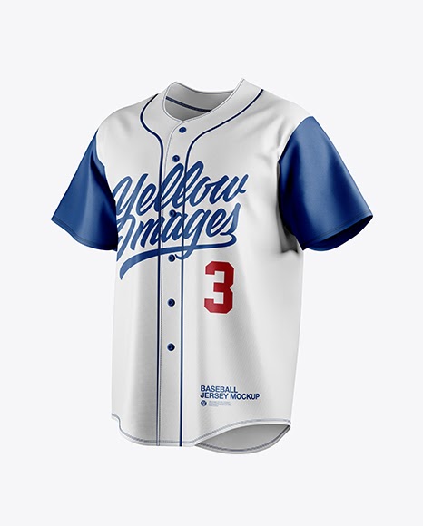 Download Men's Baseball Jersey Mockup - Front Half Side View PSD ...
