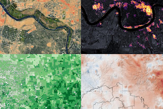 image collage of data images showing environmental impacts