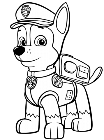 Von tieren bis flugzeuge und von paw patrol bis comicfiguren zum ausmalen. Ausmalbild Paw Patrol Chase Ausmalbilder Kostenlos Zum Ausdrucken