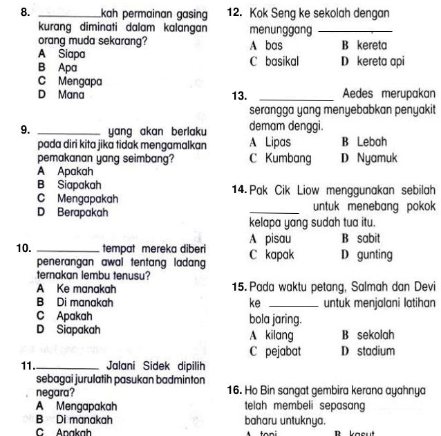 Soalan Dan Jawapan Bm Spm - Persoalan q