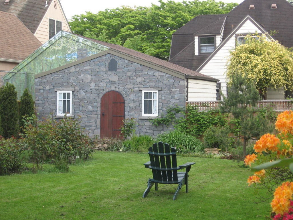 The gate acts as the front door of the home, where the first room one enters is outside. Outdoor Murals Dress Up Sheds Garages And Blank Walls Plus Seven Tips Or Creating Your Own Oregonlive Com