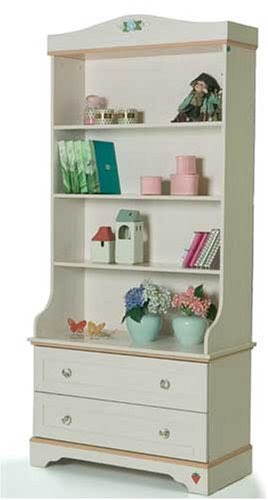 Children's Bedroom Furniture - Girls Flora White Bookcase top deals