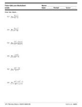 These calculus worksheets consist of integration, differential equation, differentiation, and applications worksheets for your use. Free Calculus Worksheets Printables With Answers
