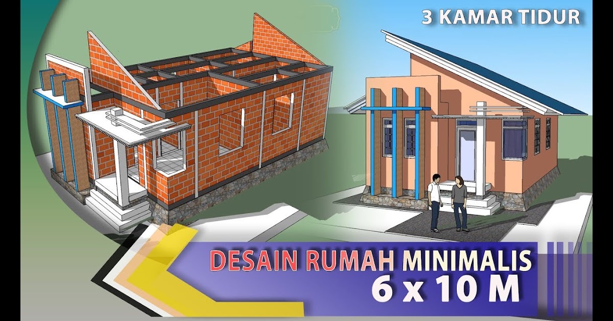  Desain  Rumah  Minimalis 6X10 3  Kamar  Desain  Rumah  Leter  U  