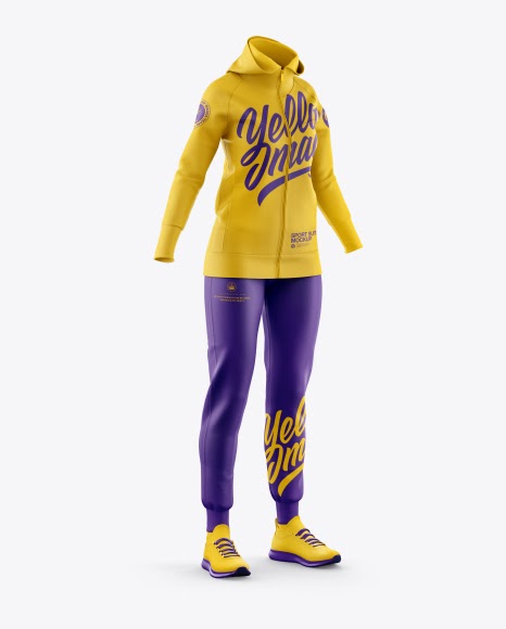 Download Women's Sport Suit Mockup - Half Side View | Mockup Design ...