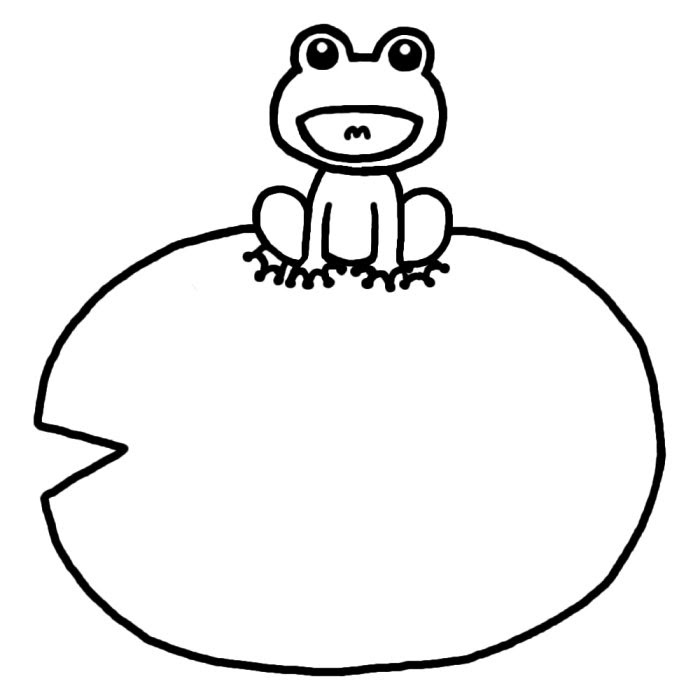 トップ100白黒 モノクロ カエル イラスト 最高の動物画像