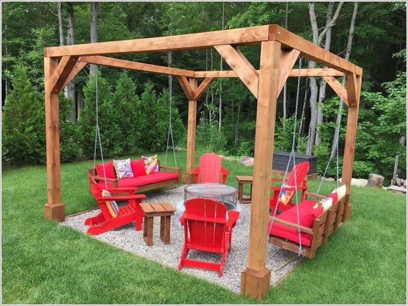 Since seat walls are permanent structures which can't. Fire Pit With Swings