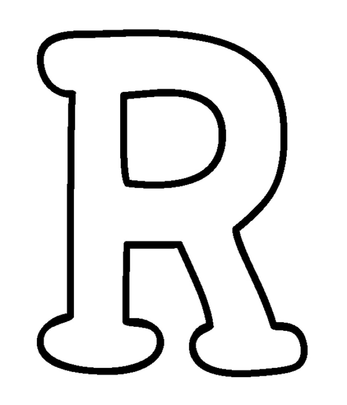 Bubble Letters R Letter