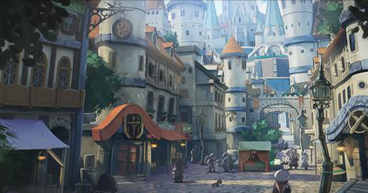 Kasword 背景 温泉街 イラスト